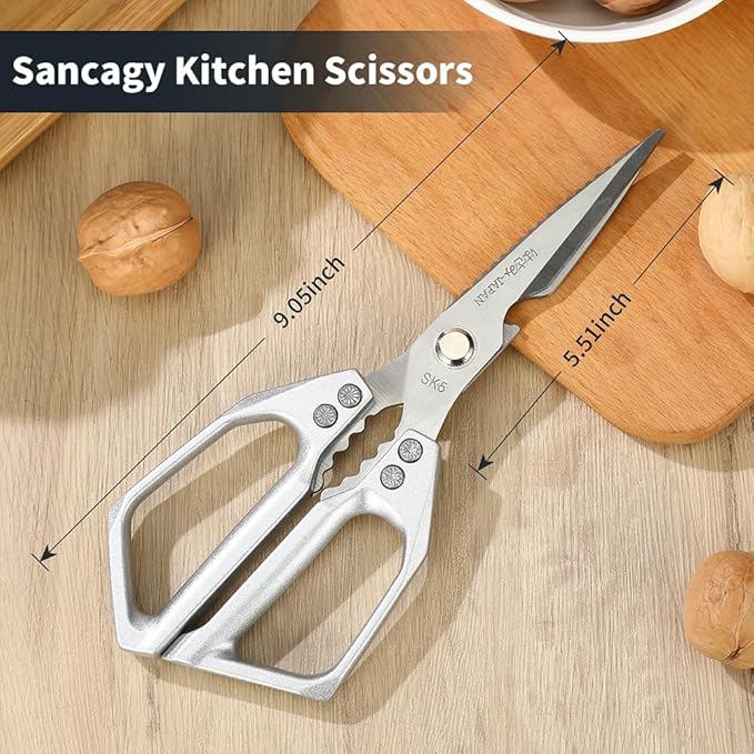 Kitchen Scissors Heavy Duty for Food, All Purpose Meat Scissors, Premium Ultra Sharp Japanese Stainless Steel Kitchen Shears - Image 2