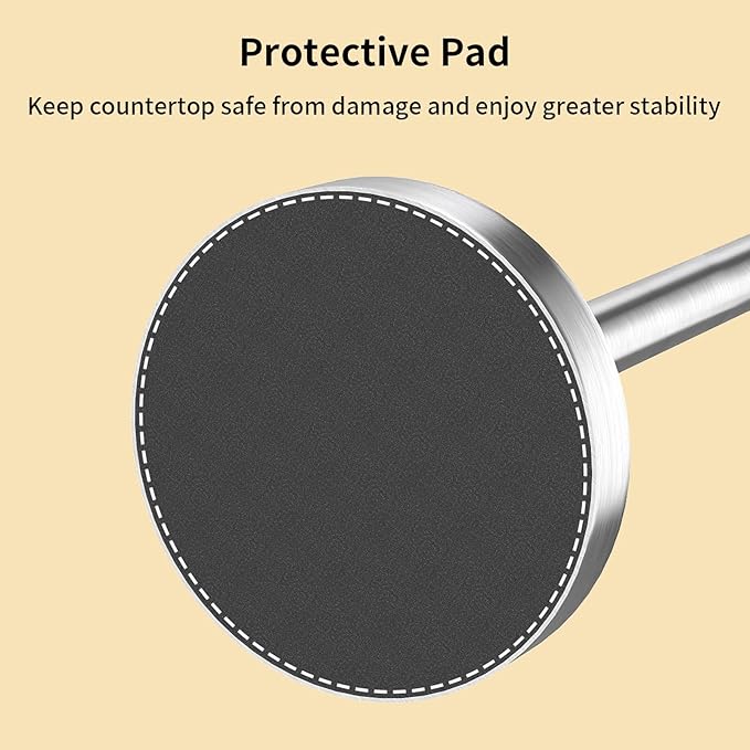 YUMORE Paper Towel Holder Countertop, Counter Paper Towel Holder with Weighted Base Non Slip, Standing Paper Towel Roll Holder for Modern Kitchen Bathroom, Stainles Steel (Brushed Nickel) - Image 7