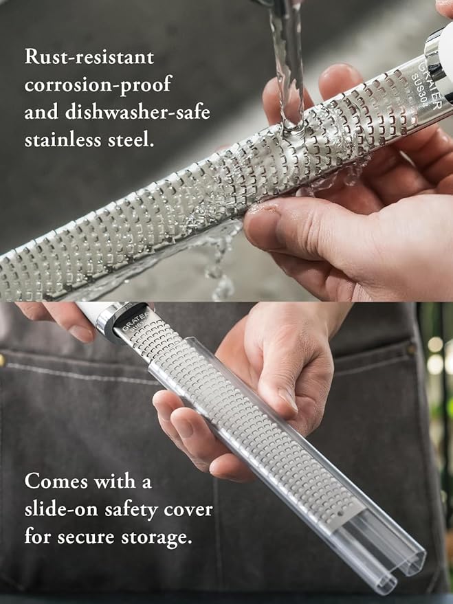 Grater, Lemon Zester Cheese Grater, Cheese Shavings, Parme Cheese, Ginger, Garlic, Zester Grater (white) - Image 6