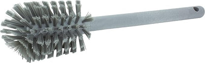 SPARTA 12 Inch Bottle Brush with Polyester Bristles and Plastic Handle, Color Coded, Large Round Head Cleaner for Bottles Jars and Food Service Equipment, Gray