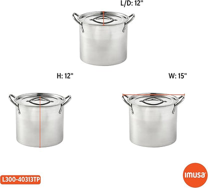 IMUSA Stainless Steel Stock Pot with Lid, 20 Quart, Silver - Image 7