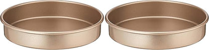 Cuisinart 9-Inch Chef's Classic Nonstick Bakeware Round Cake Pan, Champagne (Pack of 2)