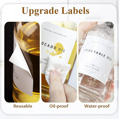 Olive Oil Dispenser Bottle with Bamboo Tray, Metal Pour Spout, Coffee Syrup & Cooking Oil Dispenser for Kitchen - Image 3