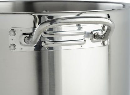 Winware Stainless Steel 16 Quart Stock Pot with Cover, Silver - Image 4