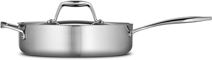 Tramontina Signature Tri-Ply Clad Stainless Steel 3-Quart Saute Pan with Lid, Induction-Ready Cooking Pan, Dishwasher-Safe, NSF-Certified, Made in Brazil - Image 2