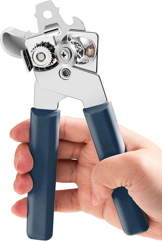 Can Opener Manual, COKORA Can Openers Hand Held with Comfort Anti-Slip Handles, Heavy Duty Stainless Steel Can Opener Smooth Edge and Bottle Openers, Easy Turn Can Openers for Seniors, Kitchen, Blue by Unknown