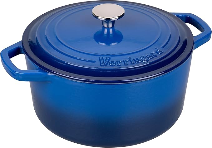 VORRINGARD Enameled Cast Iron Dutch Oven Pot with Lid, for Bread Baking, Round Bread Oven- include Sourdough Bread Baking Supplies Set, 6QT, Blue - Image 9