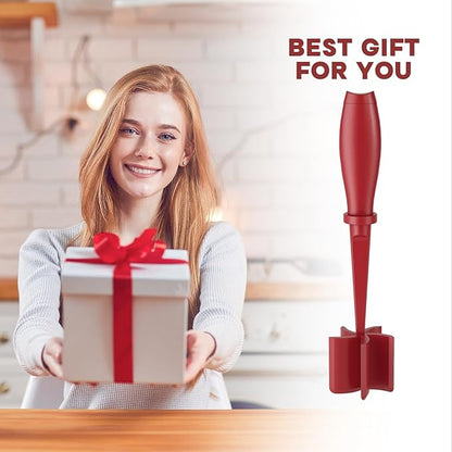 2 Pcs Meat Chopper, Upgrade Hamburger Grinder, Premium Heat Resistant Meat Masher for Ground Beef, Ground Turkey and More, Non Stick Mix Chopper, Hamburger Smasher Safe-Red - Image 7