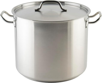 Winware Stainless Steel 32 Quart Stock Pot with Cover, Silver - Image 7