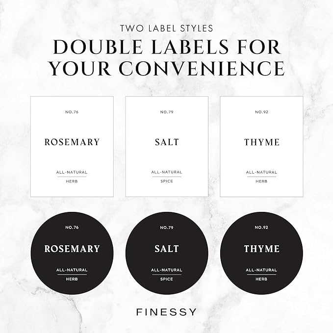 FINESSY Bamboo Glass Spice Jars with Labels and Shaker Lids Clear Empty 4oz 24 Pack Bottles Set, Glass Spice Containers with Labels, Seasoning Organizer Jars - Image 7