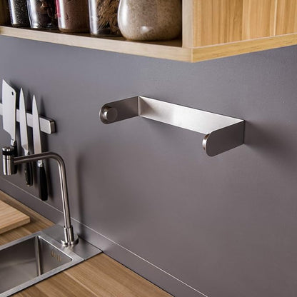 ZUNTO Paper Towel Holder Under Cabinet Self Adhesive Paper Towel Rack (No Drilling), Stainless Steel Wall Mount Paper Towel Holder, Rustproof, Easy Tear - Image 6