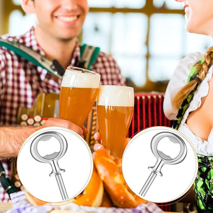 Cunhill 15 Pcs Metal Bottle Opener Blank Bulk Bottle Opener Inserts Parts Pieces Kit for Wood Craft DIY Project Turning Threaded Beer Hardware Turning Wedding Wine Party Ot Month (Silver) - Image 7