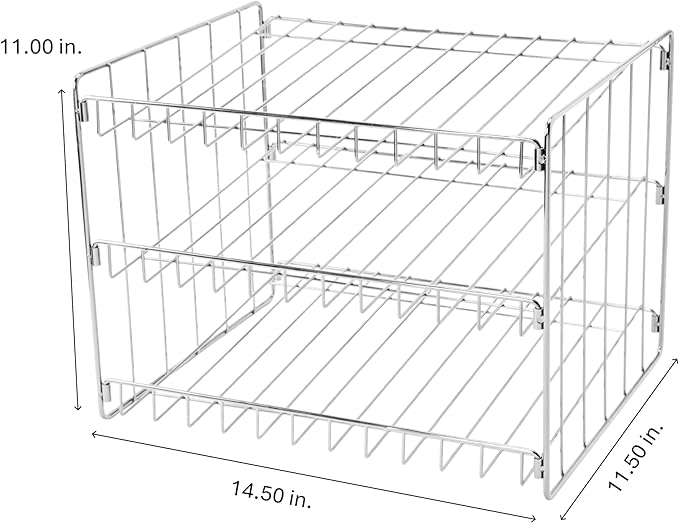 Kitchen Details 3 Tier Can Organizer | Canned Food Storage Rack | Kitchen Cabinet and Pantry Organization-| Holds 36 Cans - Space Saving - Chrome,(Pack of 12) - Image 2