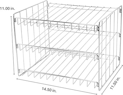Kitchen Details 3 Tier Can Organizer | Chrome Steel Canned Food Storage Rack | Holds 36 Cans | Space-Saving Pantry & Cabinet Storage Solution | Easy Access to Canned Goods | Freestanding Design - Image 2