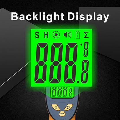 DEASOMIYE Infrared Laser Thermometer, Digital Infrared Laser Thermometer Gun with Adjustable Emissivity, IR Thermometer Temperature Gun for Cooking, Pizza Oven & Engine, -58℉～1022℉(-50℃～550℃)