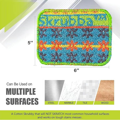 Wet-it! Skrubba 6-Pack Reusable Dish Scrubbers – Non-Scratch Scouring Pads for Kitchen & Household – Eco-Friendly, Dishwasher Safe Scrub Sponges for Dishes, Pots & Pans (Vogue) - Image 2