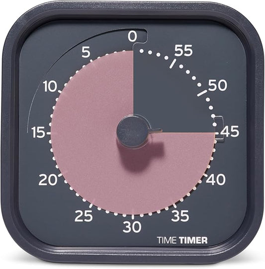 Time Timer MOD Home - Metallic Series - Individual Sized 60 Minute Visual Countdown Timer for ADHD, Adults, Students, and Pomodoro with Silent Operation (Metallic Storm) by TimeTimer