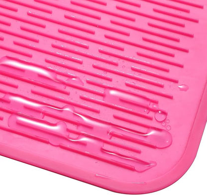MicoYang Silicone Dish Drying Mat for Multiple Usage,Easy clean,Eco-friendly,Heat-resistant Silicone Mat for Kitchen Counter or Sink,Refrigerator or Drawer Liner Rose 5XL 36inches x 18inches - Image 9