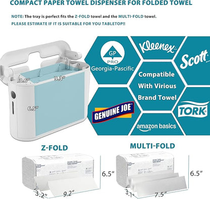 Multifold Paper Towel Dispenser Countertop: Modunful Z Flod/Tri Fold Hand Towel, Commercial Napkin Dispenser for Home, Kitchen, Bathroom, Toilet, Bedroom - Image 3
