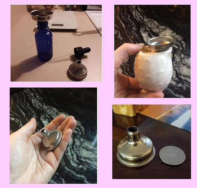 12 Pcs Stainless Steel Mini Funnels 1.25 Inch for Miniature Bottles, Essential Oil Bottles, Amber Bottles, Flasks, DIY Lipbalms, Cooking Spices Liquids, Homemade Make-Up Fillers (12 Pack) - Image 5