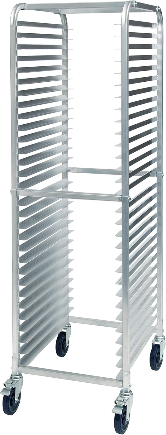 Winco Aluminum Sheet Pan/Bun Rack, 2" Spacing with Brake, 30 Tier by Winco