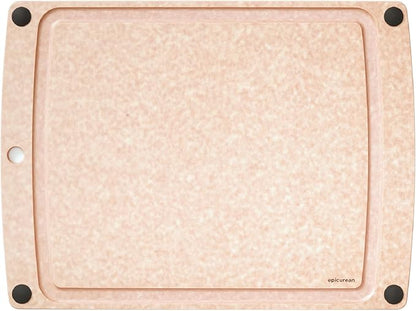 Epicurean All-In-One Cutting Board with Non-Slip Feet and Juice Groove - Non-toxic, Dishwasher Safe,Made in the USA, 19.5" x 14.5", Natural by Epicurean