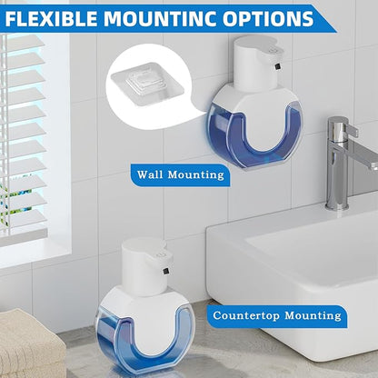 Automatic Soap Dispenser Touchless,Liquid Soap Dispenser USB Rechargeable,15oz/420ml Hand Soap Dispenser,4-Level Adjustable,Wall Mounted/Countertop Soap Dispenser for Bathroom Kitchen Dish Soap - Image 4