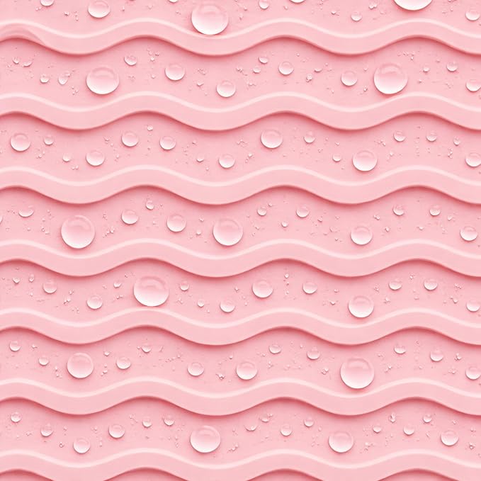 Silicone Drying Mat 16 × 12 – Pink Rose Non-Slip Sink Mat for Kitchen Counter, Heat-Resistant Food-Grade Dish Pad, Easy-Clean Multipurpose Drawer Liner (Pink Rose, 16" x 12")