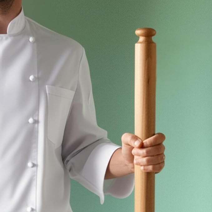 Mattarello Pasta Rolling Pin – Handmade Italian Tool for Authentic Pasta Making – The Original Design Beech Wood – Extra Long (36 inch) by Unknown
