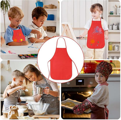KUUQA 16/24/30/36/40Pcs Kids Apron Painting Aprons for Kids, Kids Paint Apron Art Smock for Classroom Painting Party Supplies