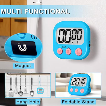 ZILLEEN Classroom Timer for Kids Teachers Digital Timers, Blue Green 6 Pack - Image 2