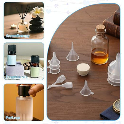 14 Pack Small Funnel Kit 3 Sizes with Droppers for Kitchen Bottles Essential Oils Capsules Pet Souvenirs Pet Souvenirs Perfume Precise Multifunctional Pouring for Garage Labs Cooking