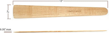 13 in Handmade Kitchen Cooking Utensil, Thin Dark Wood Saute Spatula, Multipurpose Flat Wooden Spatula, Perfect for flipping, scraping, sauteing, turning - Wooden Cooking Utensils - Made in USA - M