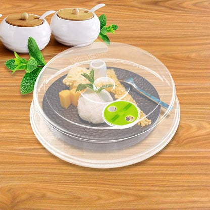 Set of 5 Microwave Plate Covers with Adjustable Steam Vents; Microwave Splatter Covers - Mixed Sizes for Large & Small Food Plates Bowls