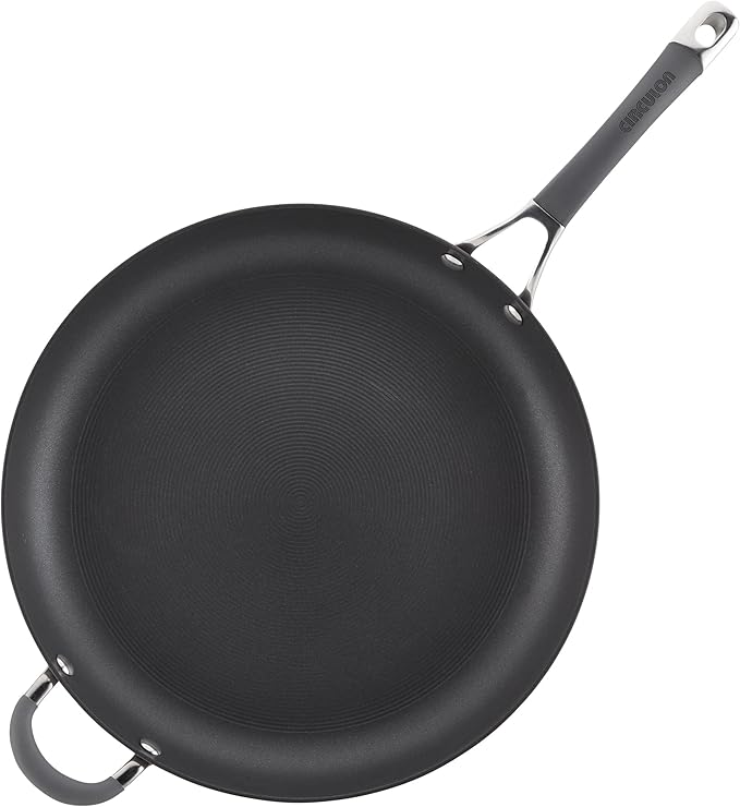 Circulon - 83906 Circulon Radiance Hard Anodized Nonstick Frying Pan / Fry Pan / Hard Anodized Skillet with Helper Handle - 14 Inch, Gray - Image 11