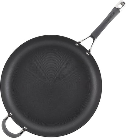 Circulon - 83906 Circulon Radiance Hard Anodized Nonstick Frying Pan / Fry Pan / Hard Anodized Skillet with Helper Handle - 14 Inch, Gray - Image 11