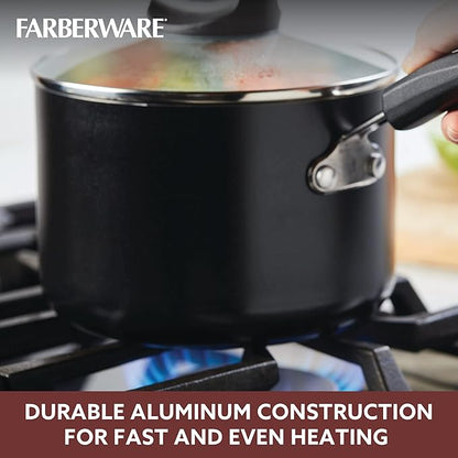 Farberware Smart Control Nonstick Sauce Pan/Saucepan with Lid, 2 Quart, Black - Image 7