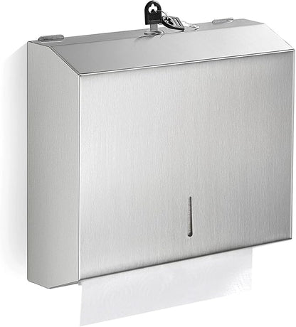 Paper Towel Dispenser Wall Mount Commercial, C Fold Multifold Hand Paper Towel Dispenser, Stainless Steel Tissue Holder by Gorlary