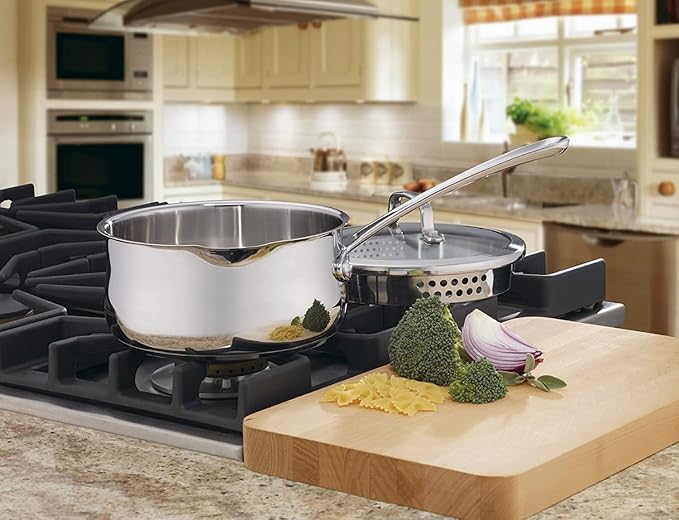 Cuisinart 419-18P 2-Quart Pour Saucepan with Cover Contour Cookware, Stainless Steel - Image 2