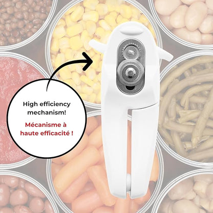 Starfrit Little Beaver Can Opener - Safe - Holds and Leaves No Sharp Edges on Lid - Comfort Grip - 3 year warranty - Red - Image 3