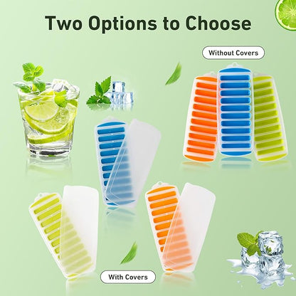 Lily's Home Silicone Narrow Ice Stick Cube Trays with Easy Push and Pop Out Material, Ideal for Sports and Water Bottles, Assorted Bright Colors (11.81" x 4.61" x 0.75", Set of 3) - Image 4
