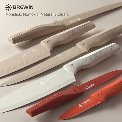 Brewin Knife set, 13 Pieces Kitchen Knives Set with Sharpener, Anti-Rust Coating and Blade Guard, Home Essentials, Camping Essentials - Muliticolor - Image 3