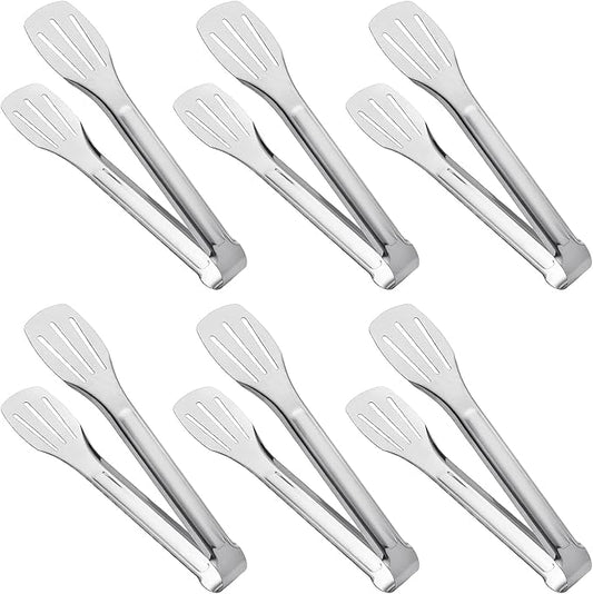 Serving Tongs Kitchen Tongs,Buffet Tongs, Stainless Steel Food Tong Serving Tong,small tongs 6 Pack (12 Inch) by Unknown