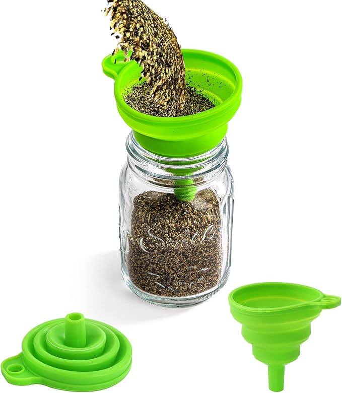 Coloch 30 Pack 4 Oz Glass Mason Spice Jar with Shaker Lids& Labels, Empty Spice Bottle Mini Mason Jars with Airtight Metal Caps and Collapsible Funnel for Herbs & Spices - Image 4