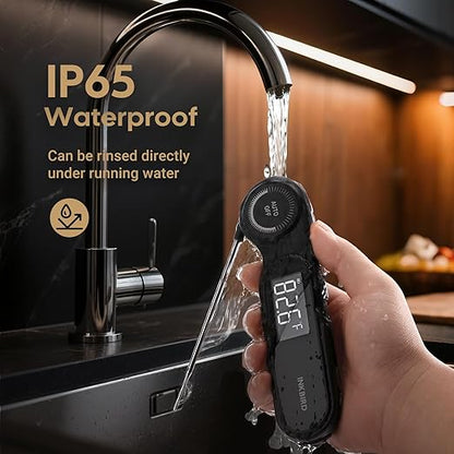 0.5 Seconds Rechargeable Instant Read Meat Thermometer for Cooking, INKBIRD Digital Food Thermometer with VA LCD Screen -58.0℉~572℉ Waterproof Kitchen Thermometer with Magnet, Candy Grill BBQ Frying - Image 5