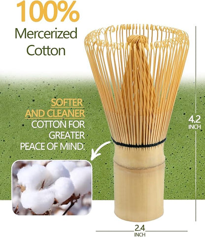 Vaiheng Matcha Whisk, Matcha Whisk Set Matcha Bamboo Whisk for Matcha Powder Handcrafted Organic Traditional Japanese Chasen, 100-Prong Matcha Stirrer Wisk Mixer Brush for Authentic Tea Preparation - Image 4