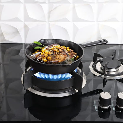 Utopia Kitchen Cast Iron Frying Pan 8 Inch, Cast Iron Chefs Pan, Pre Seasoned Skillet, Safe Grill Cookware for Indoor & Outdoor Use, Black - Image 2
