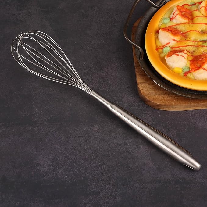 18/10 Stainless Steel Cooking Utensils Set - 16 PCS All Metal Serving Utensils, Kitchen Tools - Whisk, Masher, Fork, Tongs, Solid/Slotted Spoon, Spatula, Turner, Ladle, Skimmer, Pasta, Large Spoon Set - Image 8
