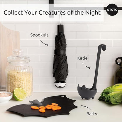 OTOTO Boo-tiful Crew Bundle of Elizabat, Vino, Gracula - Halloween Kitchen Decor Goth Accessories, Cool Kitchen Gadgets, Bat Scissors, Spooky, Witchy Bottle Opener, Garlic Crusher, Spooky Funny Gifts - Image 8
