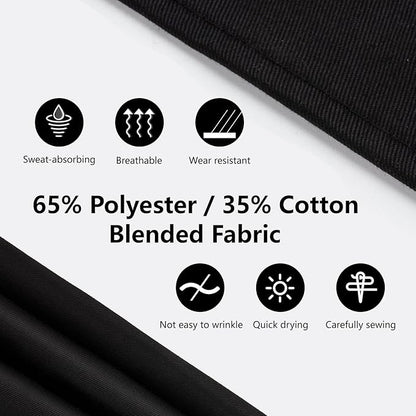 Jubatus 2 Pack 3 Pockets Adjustable Bib Apron 65% Polyester 35% Cotton Fabric Chef Kitchen Cooking Aprons for Women Men, Black - Image 4